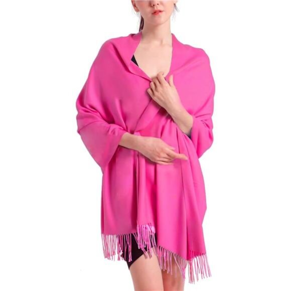 Scarf and Shawl - Soft Pashminas Wrap pink - Picture 1 of 5